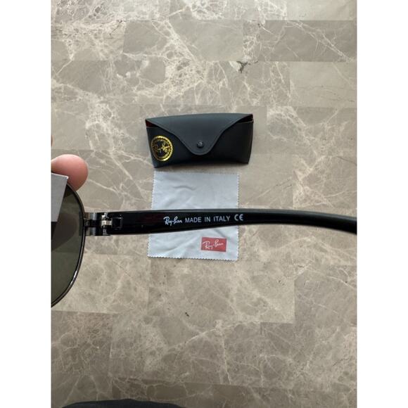 Ray Ban Aviator Sunglasses QB 2457 NWT Black Frames Shades - Picture 6 of 7